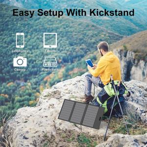 Paneles <span class=keywords><strong>Solares</strong></span> Plegables Pequeños, Placa Solar Portátil de Alta Eficiencia <span class=keywords><strong>para</strong></span> Baterías de Estaciones de Energía, Camping al Aire Libre, Envío desde la UE - Product Image 5