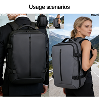 Sac à dos professionnel pour homme résistant à l'eau, extensible, avec serrure de sécurité antivol pour le bureau, les voyages, l'université, le travail quotidien, sac à dos pour ordinateur portable