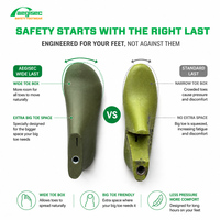 Chaussures de sécurité AEGISEC à coupe large pour hommes avec protection des orteils en fibre de verre