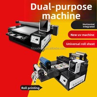 8 warna Digital UV DTF Inkjet Flatbed Printer 5060 Model baru visibilitas tinggi UV Printer