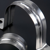 Abrazadera de Manguera Doble de Acero Galvanizado Ajustable y Personalizable con Diámetro Interior Máximo de 110 mm, Modelo de 20 mm para Uso Industrial