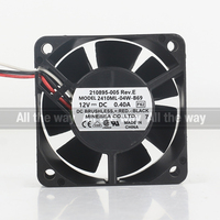 Ventilateur de refroidissement industriel NMB 5V 24V 48V DC12V 0.40A AC EC 6025 60X60X25MM 6CM pour ordinateur et onduleur, trois fils, 2410ML-04W-B69