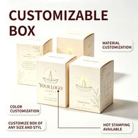 Boîte cadeau pour bougie parfumée personnalisée, emballage en papier, carton pliable, logo, estampage à chaud, toutes tailles pour la vente au détail