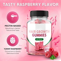 Gummies de croissance capillaire à la biotine les plus vendues, 60 unités, OEM-JST0061