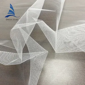 63 " Polyester Stiff recycled Mesh designed Fabric Very Stiff for Bridal tulle embroidery fabric