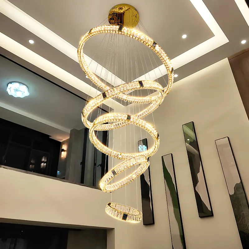 China Chandelier Supplier Hot Sale Luxury Style Round Chandelier High Quality K9 Clear Crystal Living Room Home Chandelier