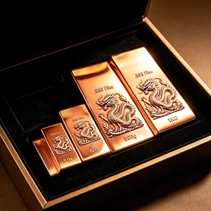 แท่งทองแดงแท้ 99.99% ลายนูนมังกร ของสะสม - Product Image 3