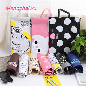 Suministros escolares de <span class=keywords><strong>España</strong></span>, regalos de oficina, papelería a la moda, carpeta de <span class=keywords><strong>archivos</strong></span> con cremallera, bolsa de algodón para documentos de lona - Product Image 1