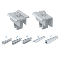 Système de structure solaire Toit métallique Supports de montage solaires Kit de serrage d'extrémité