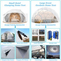 4m 5m 6m PVC dôme igloo géodésique de luxe tente pour glamping Resort Hotel