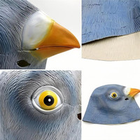 Masques de pigeon pour hommes, masque de tête amusant pour filles, masques d'animaux en latex, costumes de fête d'Halloween originaux, accessoires de cosplay, couvre-chef, mascara
