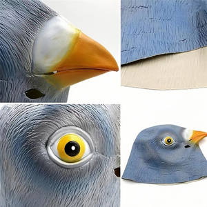 Masques de <span class=keywords><strong>pigeon</strong></span> pour hommes, <span class=keywords><strong>masque</strong></span> de tête amusant pour filles, masques d'animaux en latex, costumes de fête d'Halloween originaux, accessoires de cosplay, couvre-chef, mascara - Product Image 3