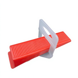 Clips de nivellement de carreaux auto-adhésifs en plastique PP transparent pour la pose de revêtements de sol, design industriel, espacement uniforme de 1,0 mm - Product Image 5