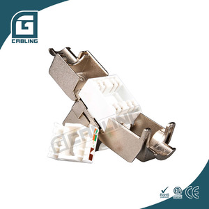 Connecteurs modulaires <span class=keywords><strong>RJ45</strong></span> Gcabling 8P8C Keystone sans outil blindés <span class=keywords><strong>Cat</strong></span> <span class=keywords><strong>6</strong></span> 6a, prises murales <span class=keywords><strong>RJ45</strong></span> Cat6 Cat6a Keystone - Product Image 2