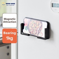 Support magnétique réglable pour téléphone et tablette pour réfrigérateur de cuisine Aimant permanent en néodyme Taille latérale compatible