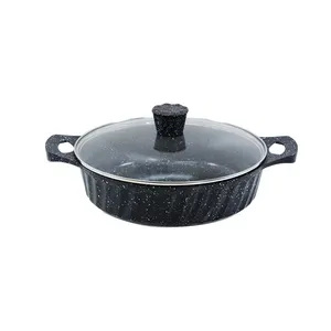 OEM serie Memorial de aluminio fundido granito utensilios de cocina revestimiento antiadherente 8 piezas utensilios de cocina de inducción ollas y sartenes al por mayor Cookwar