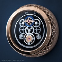Robinet de lavabo en laiton avec cadran de montre tourbillon, finition or rose, mitigeur chaud/froid à bec haut pour hôtel, villa, salle de bain