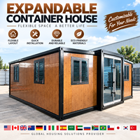 Maison conteneur préfabriquée extensible étanche aux intempéries Zero Gap de 30 pieds ou 40 pieds, 2 chambres, en acier