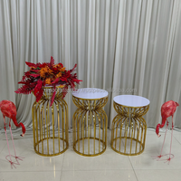 Support en métal de haute qualité, socle en acier inoxydable pour gâteau de fleurs, piédestal pour les événements de mariage