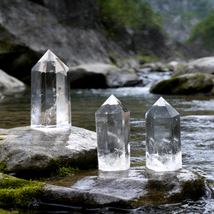 Vente en gros de pierres de guérison en cristal naturel, tour en quartz clair pour la décoration de la maison - Product Image 1