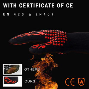 Gants de barbecue style pointillé à haute température extrême Aramide résistant à la chaleur - Product Image 5