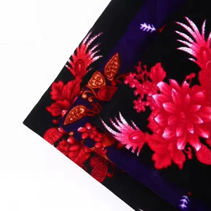 Hoa in Polyester Hàn Quốc Micro Velour nhung 5000 tính chất vải cho <span class=keywords><strong>garmant</strong></span> - Product Image 1