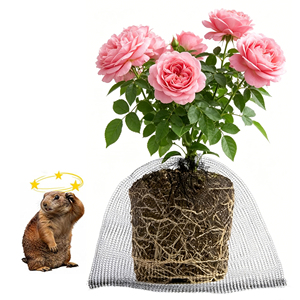 Paniers de protection des racines en acier inoxydable de qualité industrielle de 5 gallons, cages en maille pour la protection des plantes souterraines contre les taupes, les campagnols et les gophers - Product Image 1