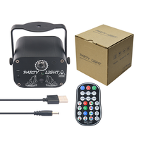 Luz de Discoteca Portátil USB Recargable con Láser Activado por Sonido, 60 Tipos de Patrones Láser para Bodas y DJ