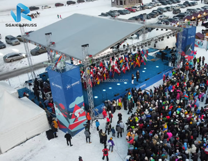 Iluminación de aluminio por encargo exposición móvil espiga Domo perno redondo medio círculo techo para escenario truss - Product Image 2