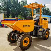 Mini-dumper chinois 4x4 FCY20 à vendre – Camion benne de chantier, machine de terrassement, homologué CE