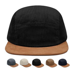 Chapeaux Vintage classiques personnalisés 5 panneau hiver automne unisexe réglable Snapback Baseball Camp Cap Hat - Product Image 1