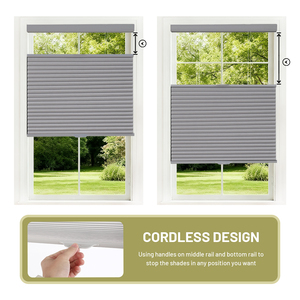 Cortinas enrollables de oficina de estilo francés Blackout Honeycomb Blind Skylight Motorized Slide Track Woven Technics Shading Box Package - Product Image 5
