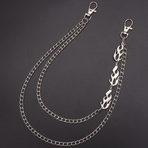 Flame <b>Waist</b> <b>Chain</b> For Women Double Layer Zinc Alloy Hip Hop Nightclub Street Style Body <b>Chain</b> - Product Image 6