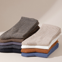 Chaussettes décontractées classiques noires en coton pour hommes, vente en gros