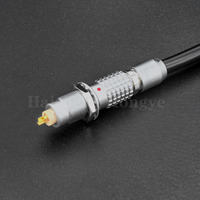 FGG.00.302.CLAD35Z 2 Pin Small 00B Series Push Pull Self-Locking Circular Connector Straight Plug