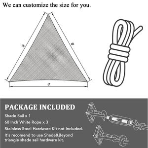<span class=keywords><strong>Colori</strong></span> dimensioni OEM parasole traspirante parasole vela a baldacchino triangolo parasole per giardino giardino giardino Pergola - Product Image 3