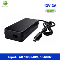 Chargeur de vélo électrique 42V 2A directement de l'usine pour batterie lithium-ion 36V, adaptateur d'alimentation pour vélo électrique et scooter