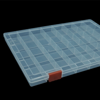 Boîte de rangement en plastique transparent à 48 compartiments, boîte en PP, ouverture indépendante du couvercle pour perles, autocollants, fournitures d'art et d'artisanat