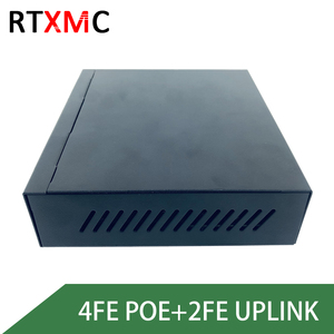 Conmutador Poe estándar 5 puertos 4 + <span class=keywords><strong>2</strong></span> 10/100Mbps Seguridad 48V Múltiples puertos 6 puertos Alimentación a través de Ethernet Cámara IP activa Seguridad CCTV - Product Image 3