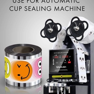 Film de scellage personnalisé avec logo imprimé pour gobelets en plastique PP et en papier, compatible avec les machines à sceller pour boba, eau, café froid, jus, soda - Product Image 5