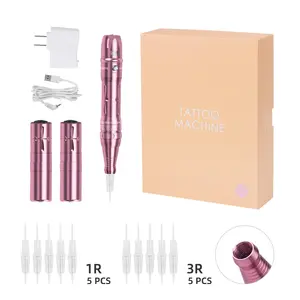 Preço de fábrica OEM Sobrancelha máquina com 2pcs Baterias, Rotary Microblading Permanent Make up Sobrancelha Tattoo Machine