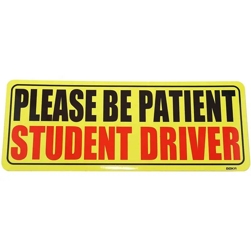 Оптовая продажа, школьный магнитный знак безопасности для водителя автомобиля, светоотражающий знак для автомобиля, наклейка на бампер для новых водителей