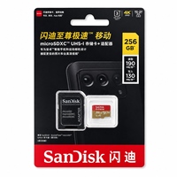 Carte SD SanDisk Extreme 190 Mo/s U3 V30 32 Go 64 Go 128 Go 256 Go 512 Go 1 To QXAA QXAV Flash