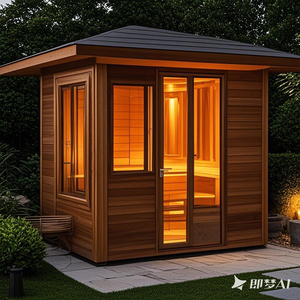 Hot Bán Phần Lan Truyền Thống Nhà Khô Ngoài Trời Suana Phòng Khuyến Mãi Lớn Hemlock Bằng Gỗ 3 Người Hồng Ngoại Trung Tâm Phòng Tắm Hơi - Product Image 6