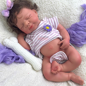 手根毛20インチOEM/ODM生まれ変わったシリコーンの男の子/眠っている女の子の高齢者または子供のための平和的に新生児人形 - Product Image 1