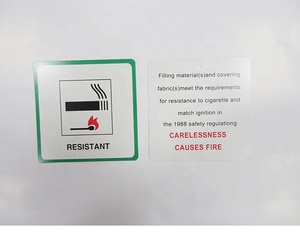 Segno di etichetta di avvertimento adesivo da parete per esterni personalizzato fare attenzione all'etichetta antincendio non fumare piastre di avvertimento resistenti al fuoco - Product Image 3