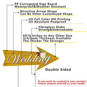 Letrero de bienvenida de boda hecho a mano, letrero de corte de tinta UV personalizado, publicidad ecológica con frase de bienvenida personalizada - Product Image 2
