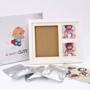 Impronta di Mani e Piedi del Bambino, Commemorativa per Compleanno, Cento Giorni, Un Anno, da Tavolo, in Legno, Impermeabile, Personalizzabile con Foto - Product Image 2