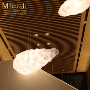 Zhongshan Personnalisable Eco <span class=keywords><strong>Coton</strong></span> Soie Nuage Lustre Multi-Couleur Pendentif Plafonnier pour Hôtel Utilisation - Product Image 4