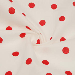 Conception d'usine personnalisé 40s 105gsm enfants popeline de coton Voile rouge à pois tissu imprimé pour femmes garçon chemise sacs légers - Product Image 1
